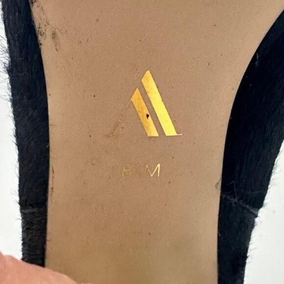 Ava & Aiden Ankle Boots Size 8.5 Black Faux Fur 4in Heel Goth Y2K Witchy Cosplay - Picture 6 of 10